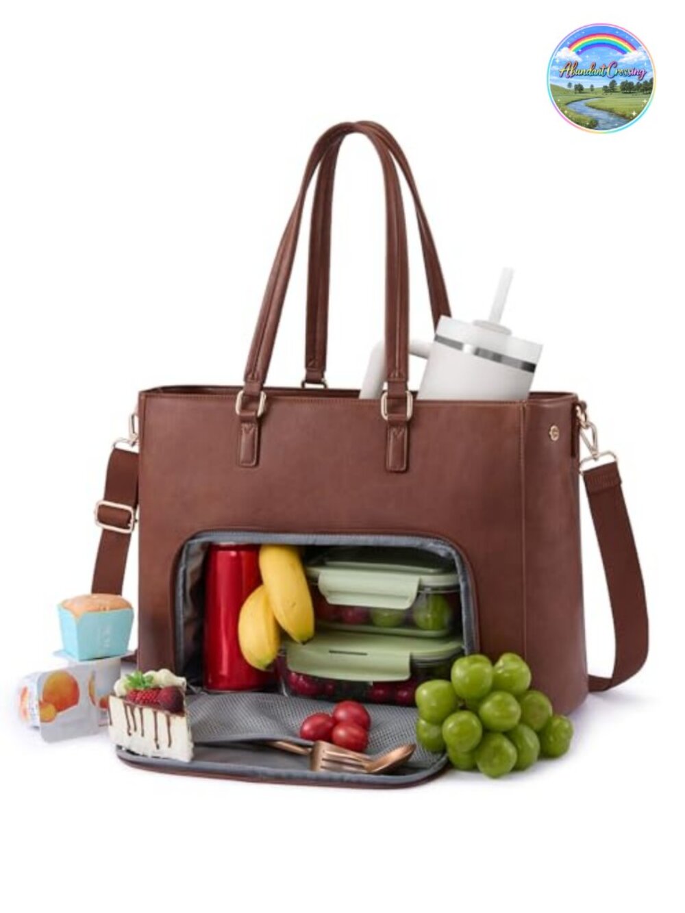 LOVEVOOK 3-in-1 Lunch Tote Bag Laptop Work Bag Leakproof Cooler